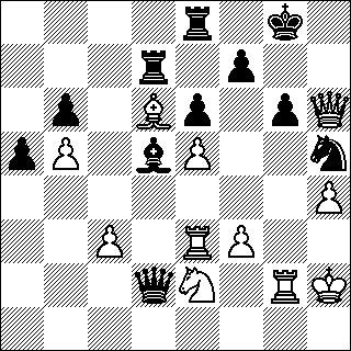 -129- bc5 10.Re2 Lg4 11.b3 Lf3 12.gf3 Rbd7 13.Lb2 De7 14.a3 La5 15.Tc1 Dd6 16.Kh1 Tab8 17.La1 Tfe8 18.Rg3 Db6 19.Lc2 g6 20.Tg1 e5 21.f4 Red7 22.Df3 Db7 23.f5 Ld8 24.fg6 fg6 25.Tg2 Da6 26.Rh5 d4 27.