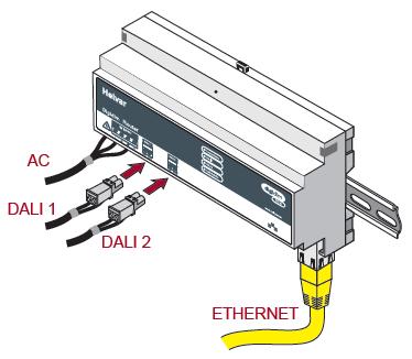 Reitittimet yhdistetään toisiinsa ethernet-yhteydellä.