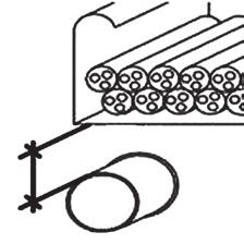 3.2 Etäisyydet betoniseinässä ja lattiassa / kipsilevyseinässä - putket Palavat putket