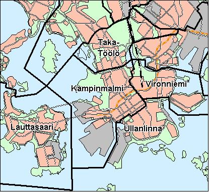 1 Eteläinen suurpiiri Copyright Helsingin kaupunki, Kaupunkimittausosasto 41 /23 Asukastiheys h/km2 Asuntojen keskikoko m2 Asuntokuntien keskikoko Korkeakoulututkinto 15 1 3,5 5 12 8 3 4 9 6 2,5 3 6