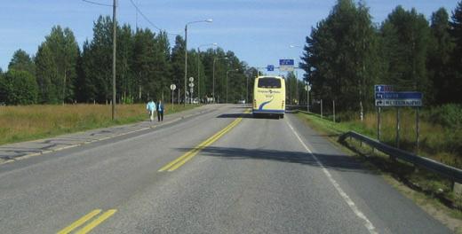 Paltamon liikenneturvallisuussuunnitelma 2009 53 LIIKENNEYMPÄRISTÖN YLEISIÄ PARANTAMISKEINOJA KAINUUN ALUEELLA rantamalla.