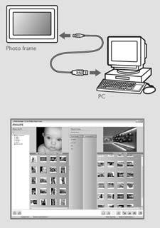 1.2.7 Valokuvien kopioiminen tietokoneesta Windows-tietokoneet (2000 ja XP): Valokuvien kopioiminen tietokoneesta PhotoFrame kehykseen edellyttää automaattisesti käynnistyvän PhotoFrame