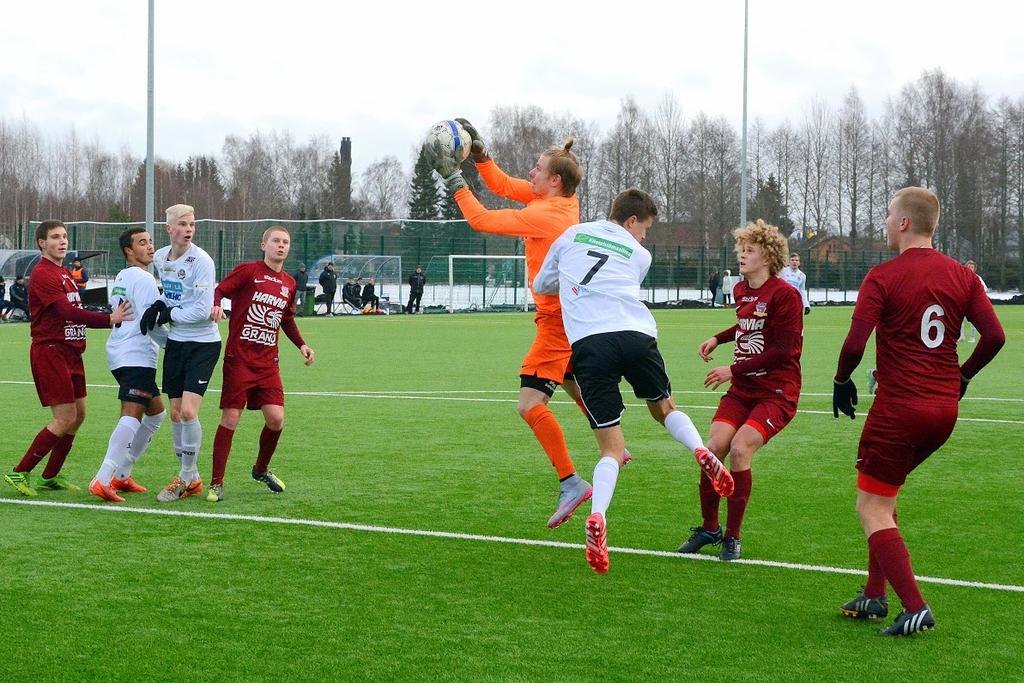 Haka/HJS sai ottelussa runsaasti kulmapotkuja, mutta valtaosa päätyi samaan reikään vitosen viivalle suoraan JJK:n maalivahdille. Ege Auvinen jää nytkin toiseksi.