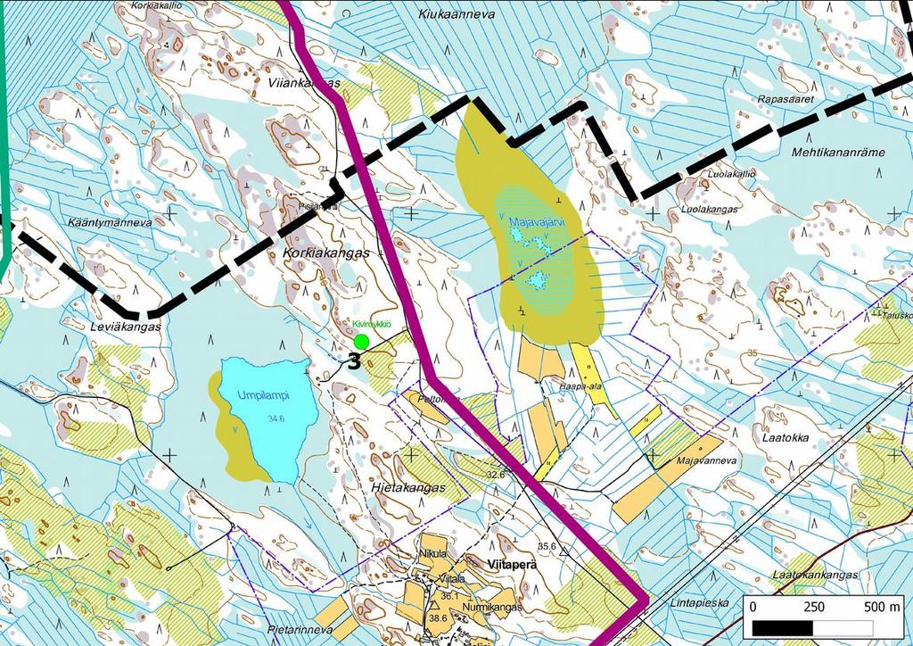 18 Korkeakangas SE, röykkiön sijainti.