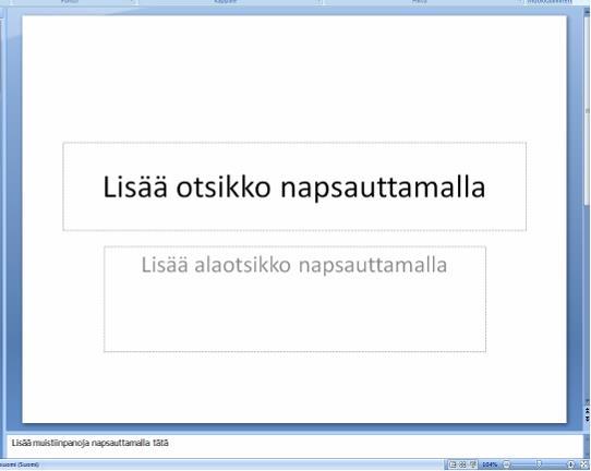 Tallennusmuodoksi voi valita myös.ppsx tai vanhemmat ohjelmaversiot.pps muodon. Tämän muodon nimi on Powerpoint diaesitys. Erona.pptx versioon on se, että.