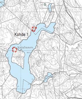 Selostusosa, LUONNOSVAIHE 7.3.2017 2 Kohteet ovat: Kohde 1. Kaislakallio, 178-405-3-24 ja Vanha-Seppälä, 178-445-2-16 (kuvassa vasemmalla) Kohde 2.