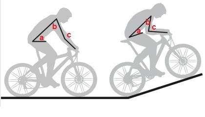 15 Pyörän polkemisen aikana keskimääräiset nivelkulmat ovat lonkassa 45 85, polvessa 30 100 ja nilkassa 115 135 (Bini & Carpes 2014, 40 41).