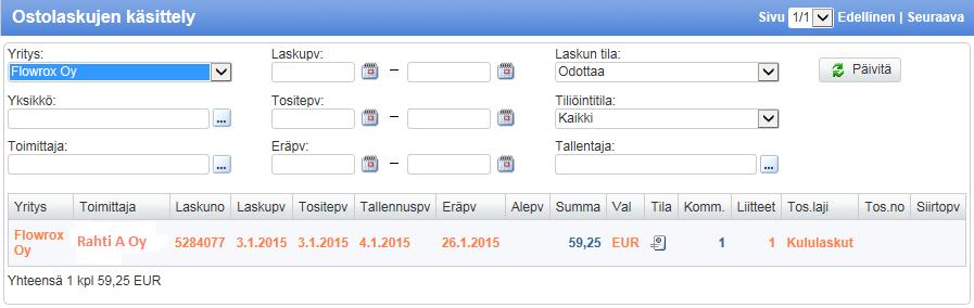 2. Ostolaskujen käsittely Ostoreskontranhoitajan päätehtävä on käsitellä laskut,