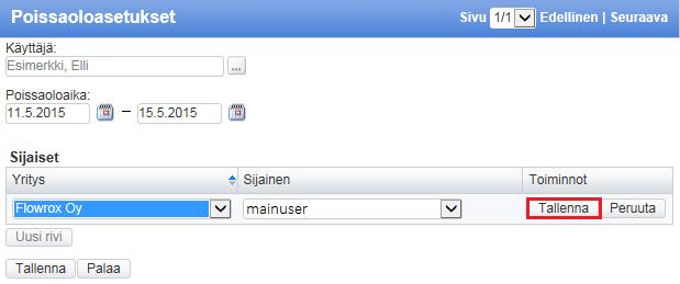 8. Paina Tallenna. 9. Paina uudestaan Tallenna. Huom!