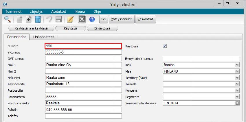 Ostolasku saadaan siirrettyä kun toimittajan toimittajanumeron muuttaa eofficessa samaksi kuin mikä se on L7:ssa.