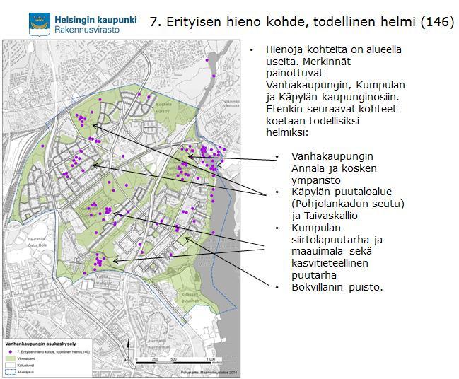 7/65 2.2 Suunnittelun vaiheet ja vuorovaikutus Aluesuunnitelman tarveselvitysosion laadinnan tueksi toteutettiin syksyllä 2014 asukaskysely.
