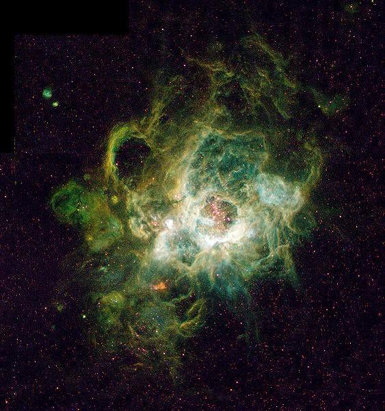 Vasen: NGC 604 Credit: HST, NASA, 17 Jan 1995 Oikea: