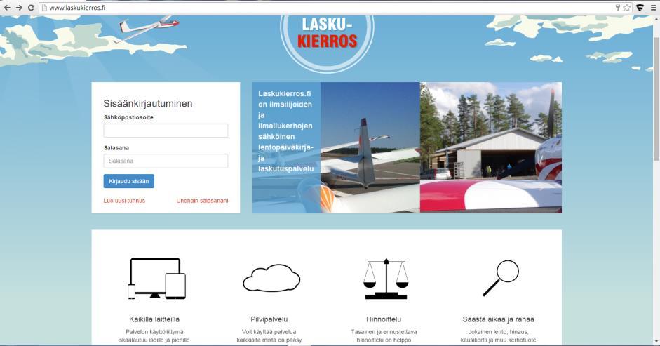 2 Uusi käyttäjä: www.laskukierros.fi Luo uusi tunnus Täytä tietosi lomakkeelle.