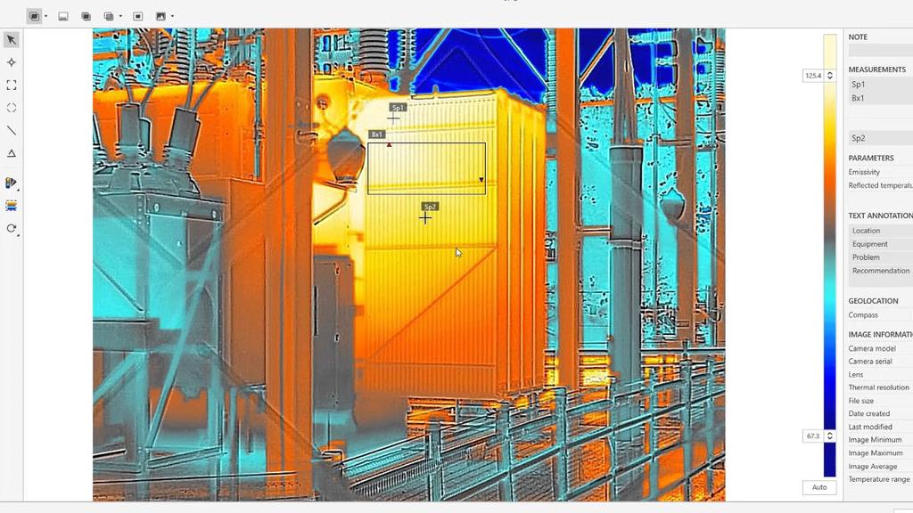 FLIR Tools on maksuton ohjelma, jolla pystyt tekemään lämpökuvien analysoinnin ja perusraportoinnin valmiiksi tehdyillä raporttimalleilla.