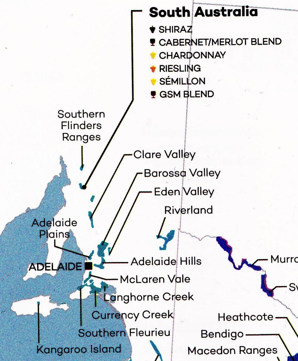 Chardonnay -lajike : Adelaide Hills Adelaide Hills on yksi Australian vanhimmista viininviljelyalueista.