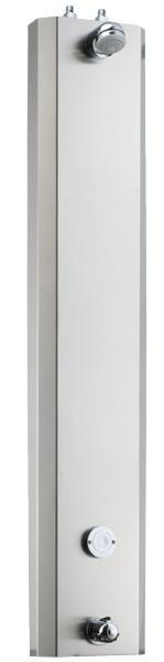 MORA - suihkupaneelit Mora Tronic suihkupaneeli termostaatein, liitäntä päältä 14 Ilman käsisuihkua tai käsisuihkuin Ohjelmoitava painonappi; virtaama-aika 10-60 s, Verkkokäyttö 9V muuntajalla (ei