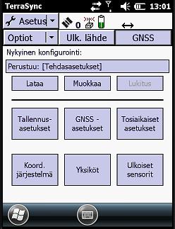 asetetaan valitsemalla mittalaitteen (GeoExplorer 6000 Series) Asetus -näkymästä Tallennusasetukset