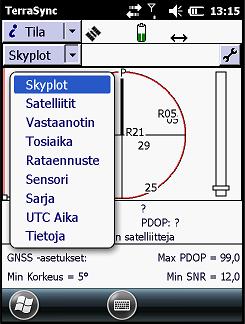 34 Ennen mittalaitteella (GeoExplorer 6000 Series) mittaamista on myös varmistettava, että riittävä määrä satelliitteja on saatavilla mittauksen onnistumisen varmistamiseksi.