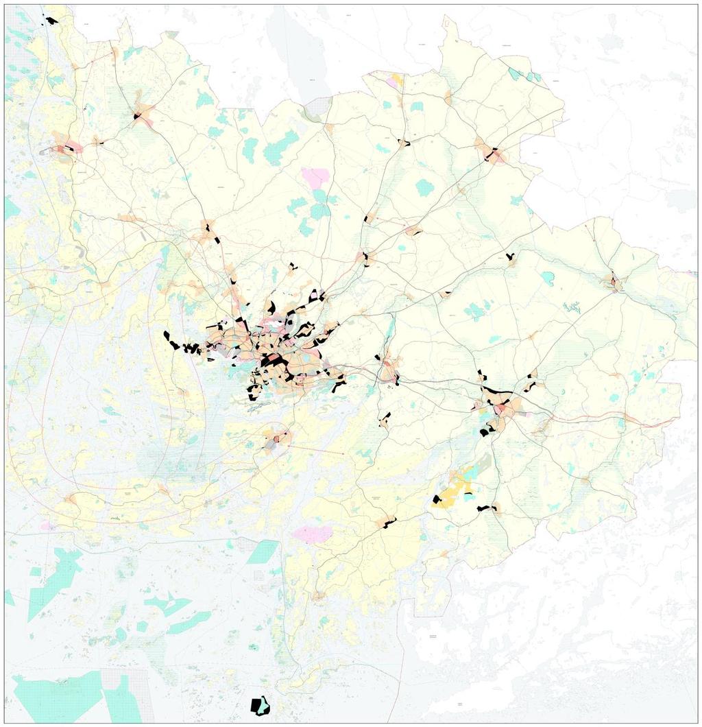 Aluevarausmerkinnät Aktiivisen maankäytön alueet nykyisellään laajoja ja mahdollistavia.