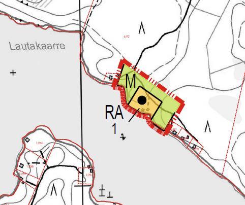 Uudelle rakennuspaikalle muodostuu näin ollen rantaviivaa vähintään 100 m.