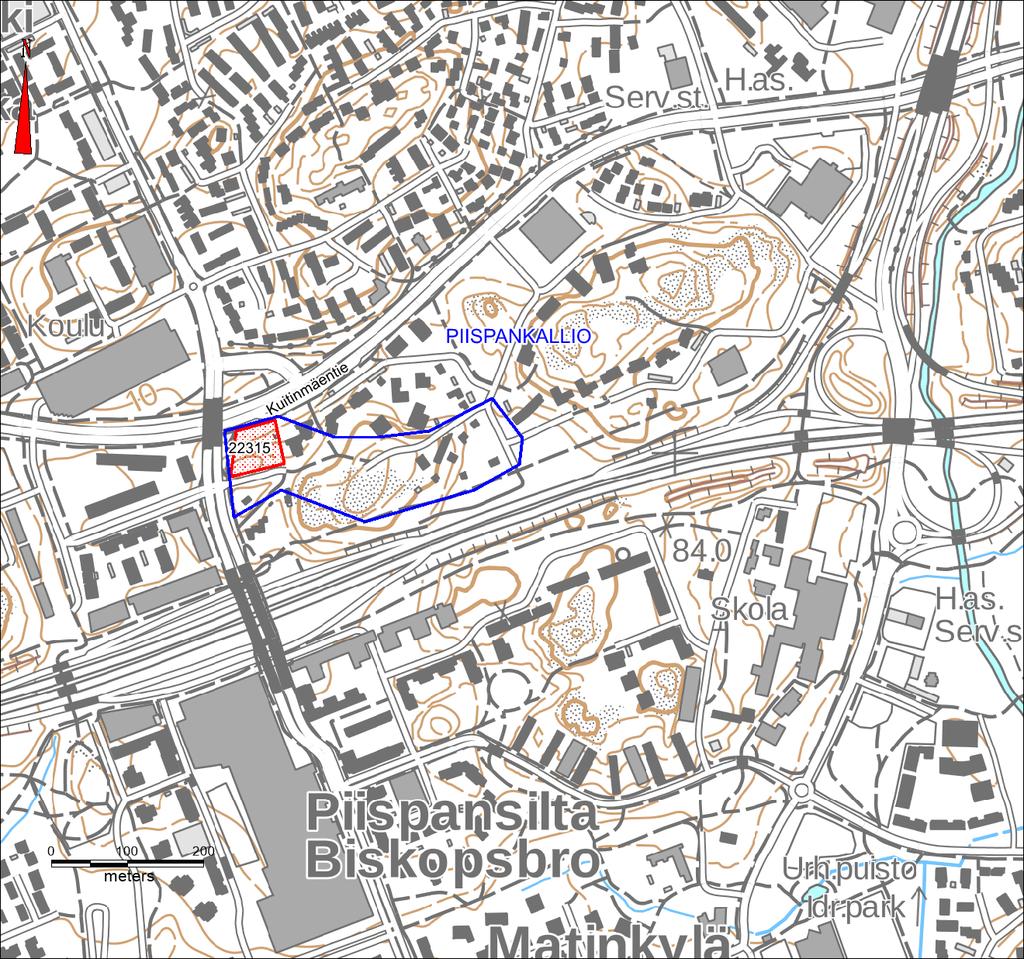 1 Johdanto Espoon kaupunki on kaavoittanut Piispankallion asuin- ja toimistotilakäyttöön.