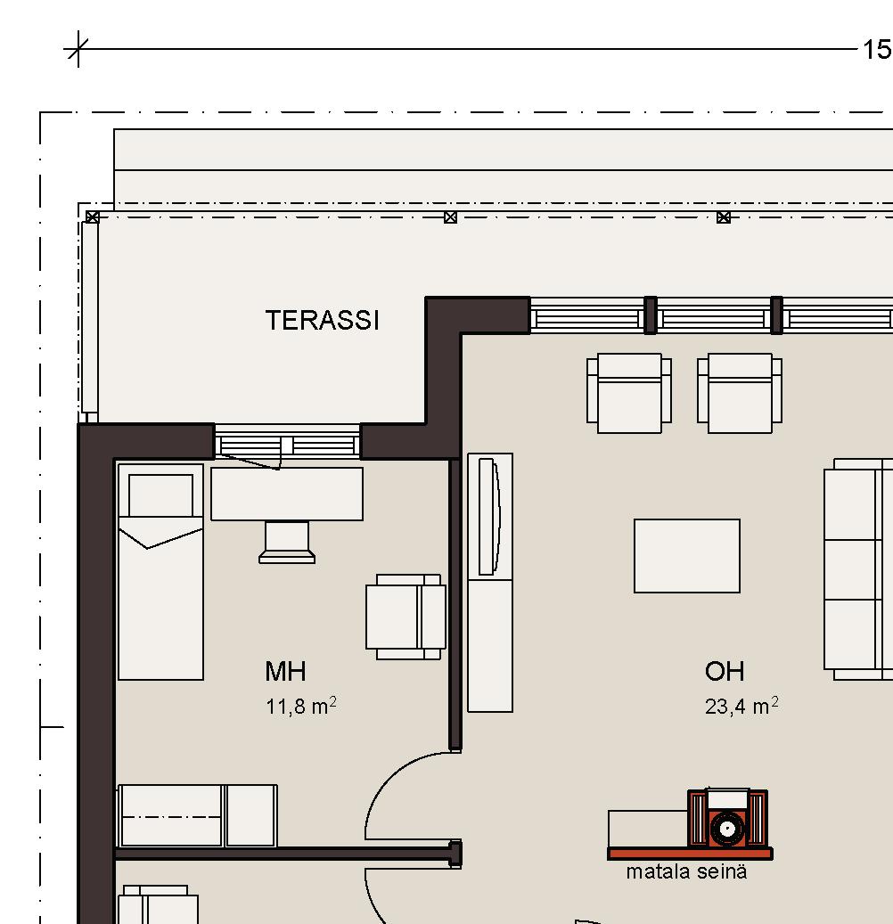 k kerrosala 126 m 2