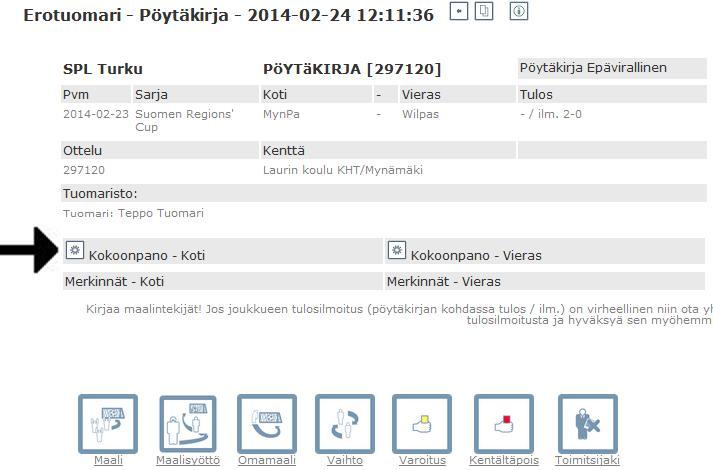 Sähköinen pöytäkirja - Erotuomarin täytyy täyttää pöytäkirja ResultCodeen vuorokauden kuluessa. - Erotuomarin tulee säilyttää itsellään pöytäkirjat 15.11. asti mahdollisten epäselvyyksien takia.