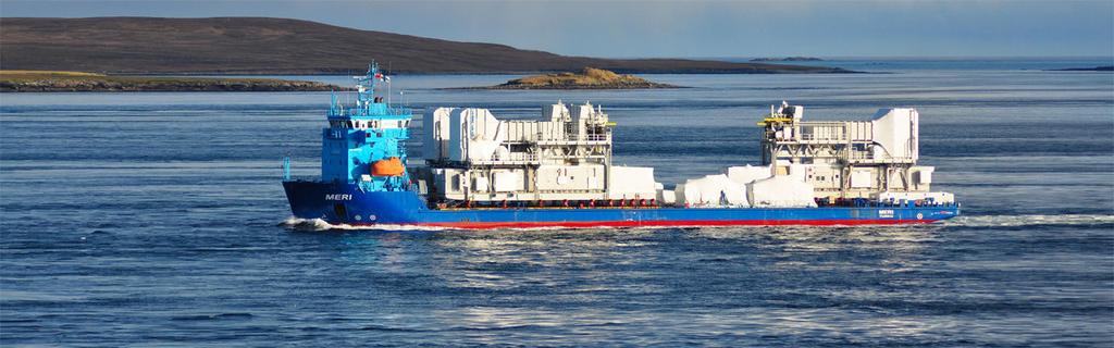 3.2 Meri 8 MV Meri on moderni erikoislasti-alus, jolla voidaan kuljettaa erilaisia projektilasteja. Hyviä esimerkkejä ovat offshore -tuulipuistojen rakenteet.
