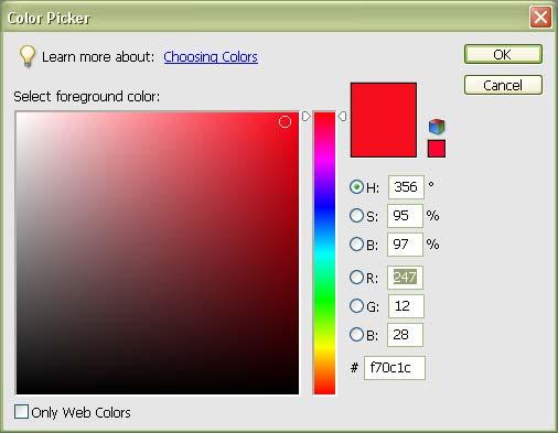 Kumpikin värivalintapaletti näyttää seuraavalta: Valitse ensin väri (punainen, sininen vai joku muu) ja sitten tarkempi sävy Voit myös käyttää "RGB-koodeja" (RGB = Red, Green, Blue) Näihin ruutuihin
