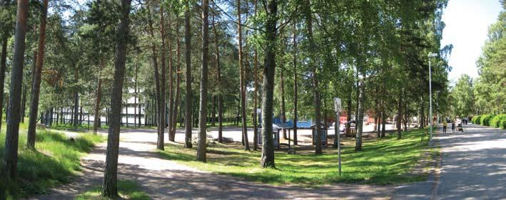 PUISTOT Kiikunpuisto, LP Kiikku - Skolvparken, lekpark Skolvan (22.) Nykytila Leikkipuistoalueiden välineiden kuntokartoitus on juuri päivityksessä. Leikkipuistorakennus on suljettu 1.8.
