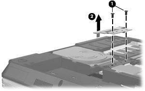 10. Irrota kiintolevyn kannatin (2). 11.