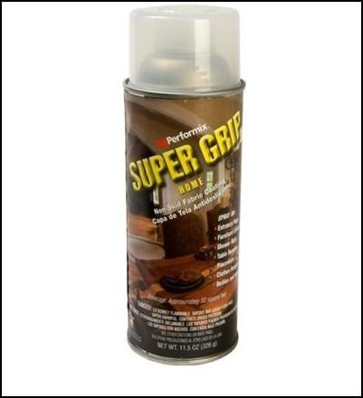 SUPER GRIP Luistamaton kangaspinnoite Super Grip -aerosoli on kirkas, ilmakuiva ja luistamaton kangaspinnoite.