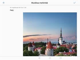 Kalenteri ja Notepad Tapahtumien jakaminen Voit jakaa tapahtumia yhteystiedoillesi. 1 Avaa Kalenteri. 2 Avaa tapahtuma, jonka haluat jakaa, ja kosketa.