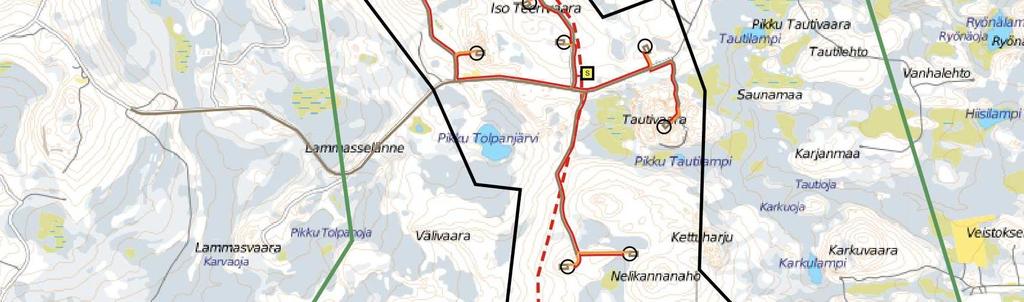 Sähkönsiirto Oy:n 110 kv:n jakeluverkon (Taivalkoski-Pudasjärvi)