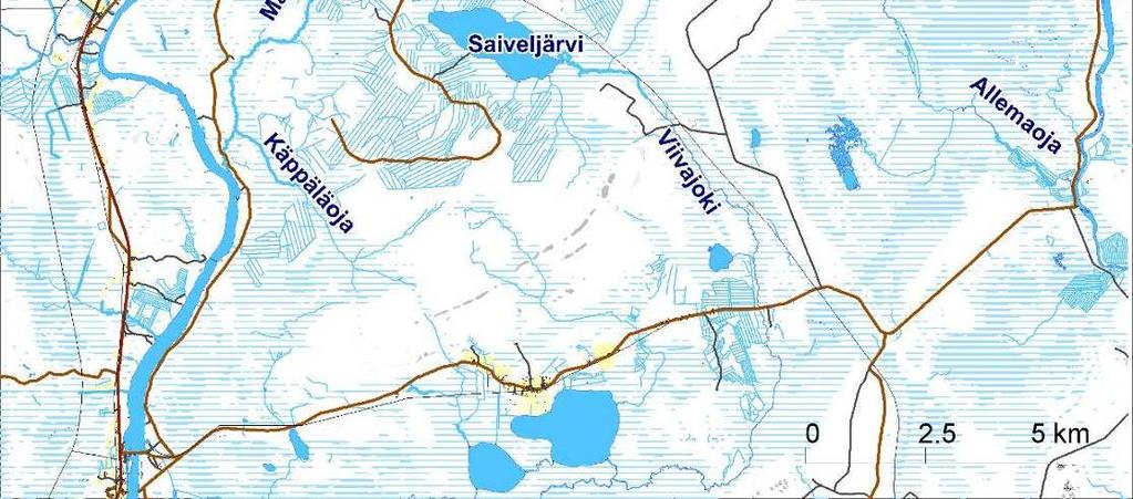 vaikuttanee tuottoisien kalavesien, kuten Vajukosken patoaltaan ja Porttipahdan tekoaltaan läheisyys. Selvitysalueen eri vesistöissä kalasti vain muutamia henkilöitä (Taulukko 9-9).