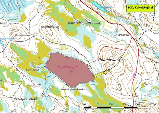 920353 Sodankylä, Kulvakkojärvi (K,Kk,P) (7457605:467068) 137 ha (Natura) Kulvakon Natura-alueeseen kuuluva Kulvakkojärvi on koko Lapin tärkein