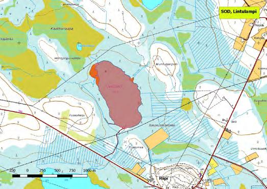 920282 Sodankylä, Lintulampi (Kk,Ks) (7471116:457691) 59 ha Riipin kylän pohjoispuolella sijaitseva Lintulampi on pienehkö, runsaskasvustoinen järvi, jota on