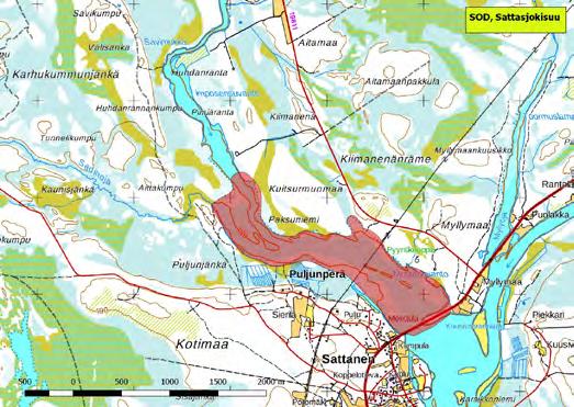 920451 Sodankylä, Sattasjokisuu (P) (7489411:483423) 97 ha Sattasjokisuun lintualue sijaitsee nelostien varressa Sattasen kylän