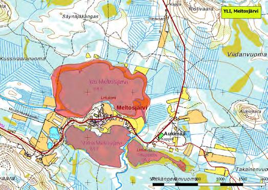 920009 Ylitornio, Meltosjärvet (K,Kk,Ks,P) (7380313:395170) 458 ha (Natura, Lintuvesiohjelma, FINIBA) Meltosjärvien lintualueeseen kuuluu kolme matalaa ja runsaskasvustoista järveä.