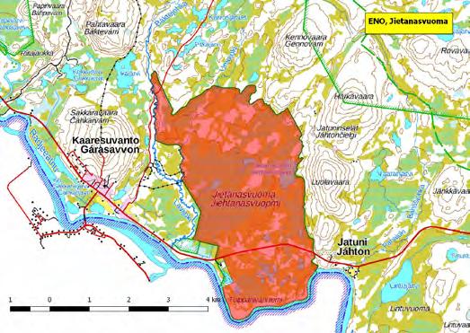 920172 Enontekiö, Jietanasvuoma (P) (7372816:400267) 1509 ha (Natura, Soidensuojeluohjelma) Jietanasvuoman soidensuojelualue sijaitsee