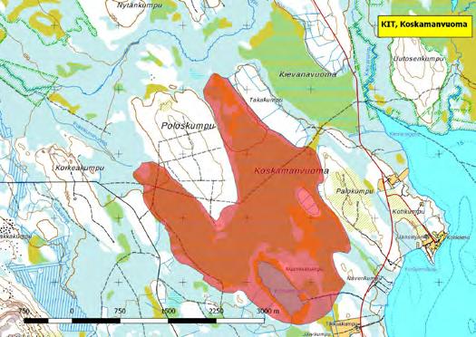 920388 Kittilä, Koskamanvuoma (P) (7493189:434311) 590 ha (FINIBA) Kelontekemäjärven luoteisnurkassa sijaitseva Koskamanvuoma on vahvajänteinen aapa.