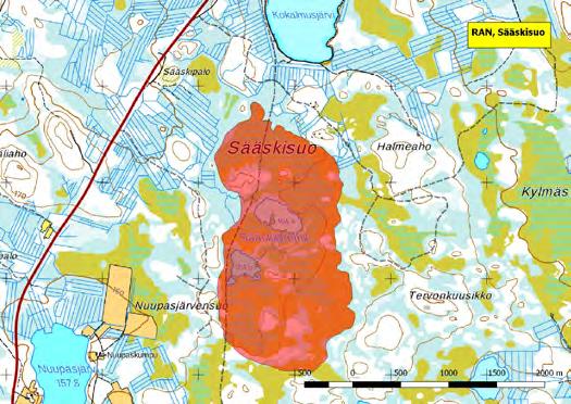 920271 Ranua, Sääskisuo (P) (7323835:471579) 336 ha Nuuppaan koillispuolella sijaitseva Sääskisuo on pienehkö allikkoinen rimpineva.