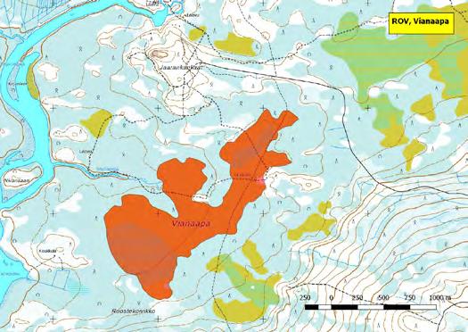 920464 Rovaniemi, Vianaapa (K,P) (7383902:461298) 114 ha Nelostien tuntumassa Olkkajärven koillispuolella sijaitseva Vianaapa on osa Napapiirin retkeilyaluetta, ja hyvin kulkijoita varten