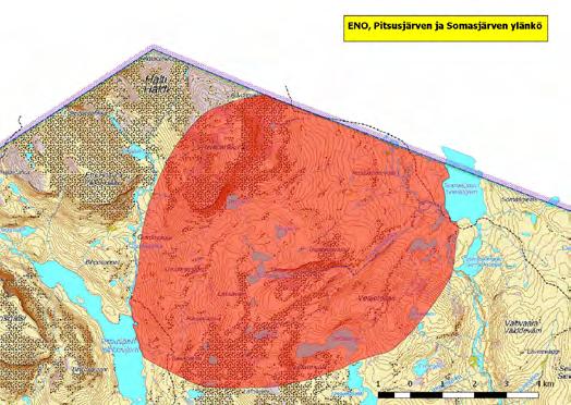 920469 Enontekiö, Pitsusjärven ja Somasjärven ylänkö (P) (7695158:284383) 19863 ha (Natura, Erämaa-alue, FINIBA) Haltin etelä- ja kaakkoispuolella kahden suuren järven, Pitsusjärven ja Somasjärven