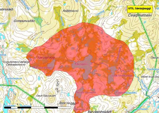 920472 Utsjoki, Savdsajärven ylänkö (P) (7706082:491965) 8614 ha (Natura, Luonnonpuisto, FINIBA) Savdsajärven ylänkö on Kevon luonnonpuiston