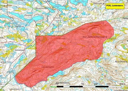 920478 Posio, Lavavaara (P) (7345541:564326) 2640 ha (Natura, Kansallispuisto, FINIBA) Riisitunturin kansallispuiston