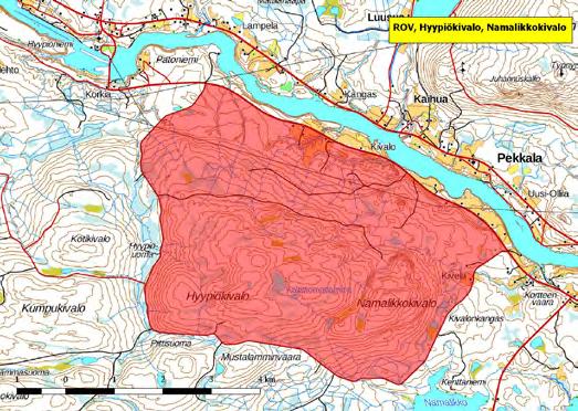 920312 Rovaniemi, Hyypiökivalo-Namalikkokivalo (P) (7356937:489373) 2872 ha (Natura, Vanhojen metsien suojeluohjelma) Kivaloiden lintualue on tien 81