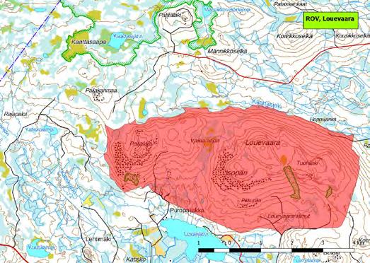 920211 Rovaniemi, Louevaara (P) (7367304:417929) 2471 ha (Natura, Vanhojen metsien suojeluohjelma) Laajan Rovaniemen lounaisnurkassa sijaitseva Louevaara on