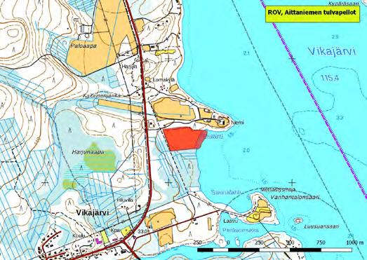 920313 Rovaniemi, Aittaniemen tulvapelto (K) (7390349:465118) 5 ha Säännöllisesti kevättulvan vaivaama Aittaniemen rantapelto Vikajärvellä on vesilintujen ja kahlaajien