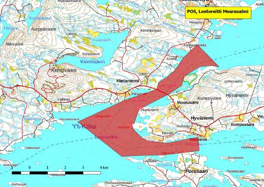 920334 Posio, Mourusalmi (L) (7330612:563952) 1329 ha Lintumuuton johtolinjana toimiva Livojärven ja Kitkajärvien vesireitti tiivistyy kapeikoksi kunnan itäosassa Mourusalmessa.